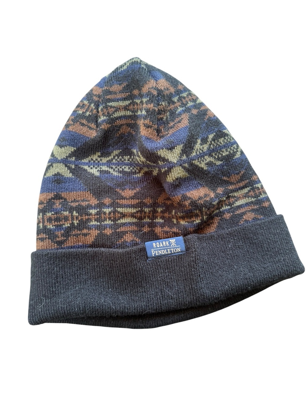 Roark x Pendleton Beanie Hat Pattern Geometric Aztec Southwestern